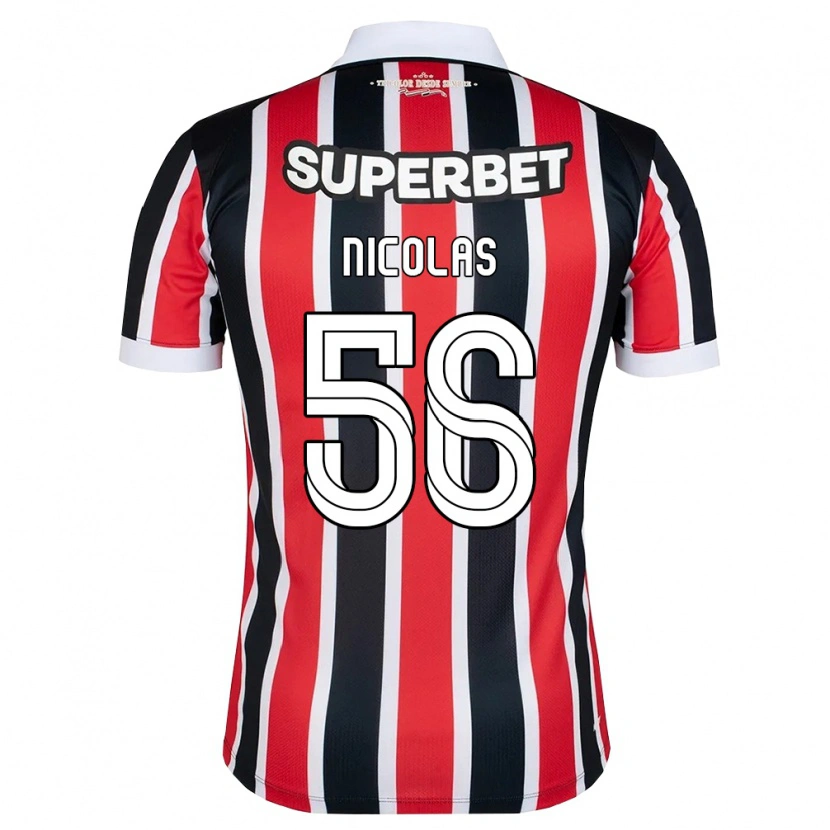 Danxen Mujer Camiseta Nicolas Bosshardt #56 Rojo Blanco Negro 2ª Equipación 2026/27 La Camisa México