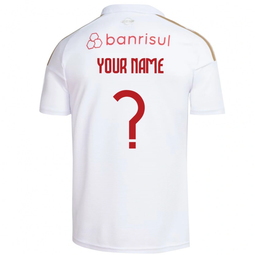 Danxen Mujer Camiseta Su Nombre #0 Blanco Rojo 2ª Equipación 2026/27 La Camisa México