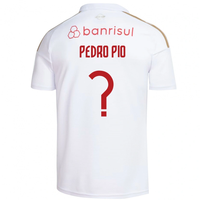 Danxen Mujer Camiseta Pedro Pio #0 Blanco Rojo 2ª Equipación 2026/27 La Camisa México