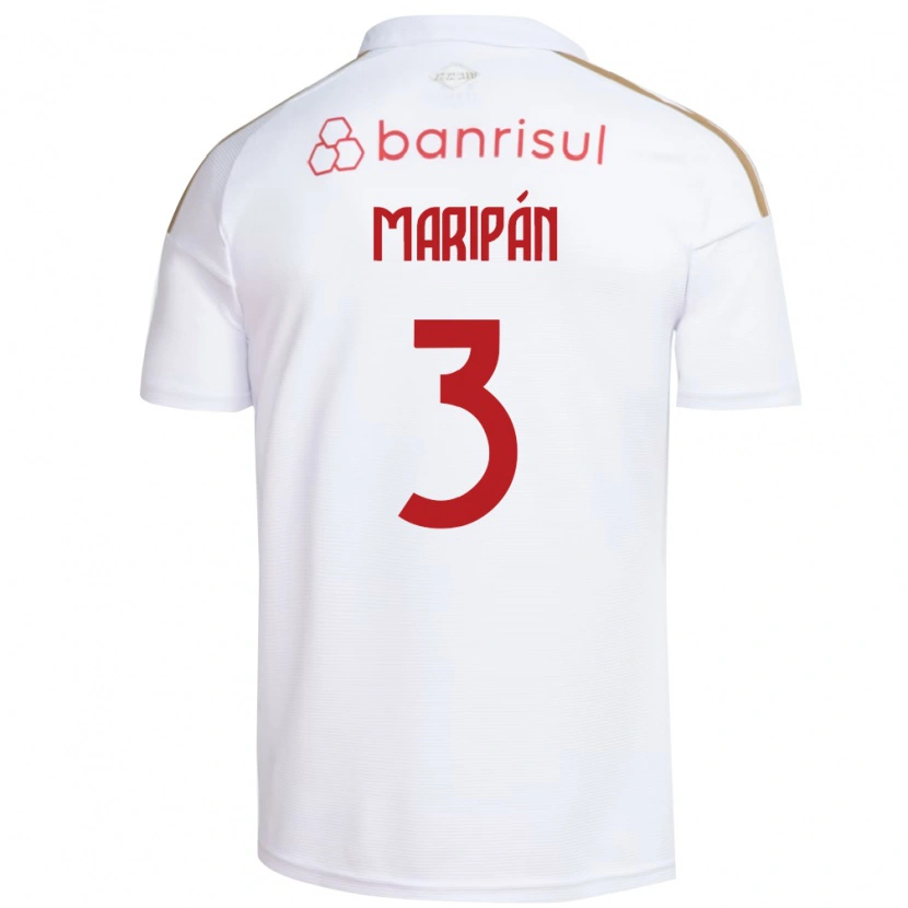 Danxen Mujer Camiseta Guillermo Maripán #3 Blanco Rojo 2ª Equipación 2026/27 La Camisa México