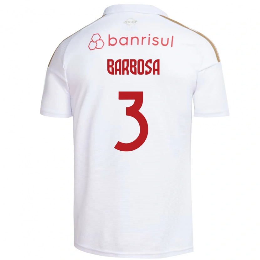 Danxen Mujer Camiseta Mauricio Barbosa #3 Blanco Rojo 2ª Equipación 2026/27 La Camisa México