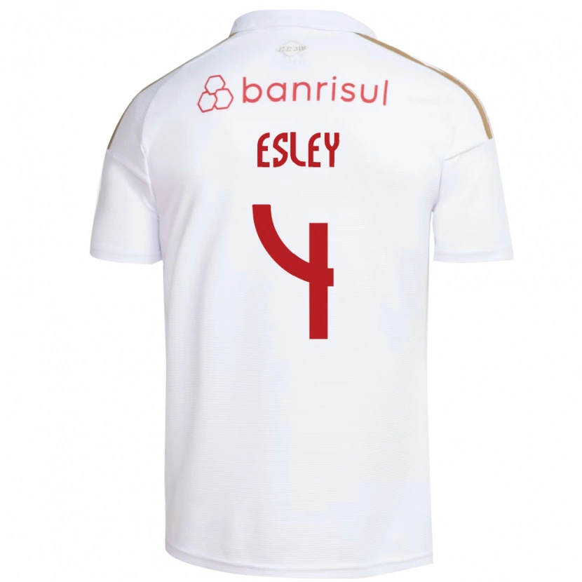 Danxen Mujer Camiseta Esley Ezequiel Dos Reis #4 Blanco Rojo 2ª Equipación 2026/27 La Camisa México