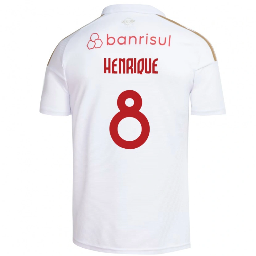 Danxen Mujer Camiseta Bruno Henrique #8 Blanco Rojo 2ª Equipación 2026/27 La Camisa México