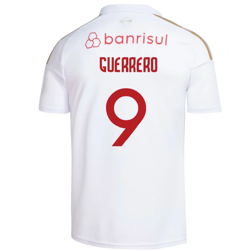 Danxen Mujer Camiseta Paolo Guerrero #9 Blanco Rojo 2ª Equipación 2026/27 La Camisa México