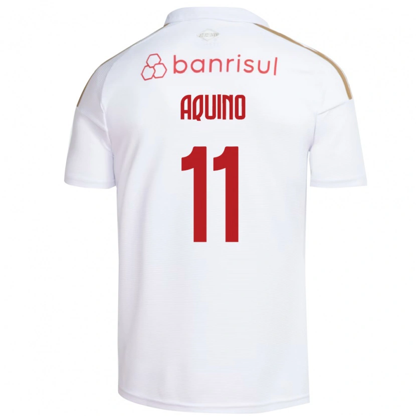 Danxen Mujer Camiseta Belén Aquino #11 Blanco Rojo 2ª Equipación 2026/27 La Camisa México