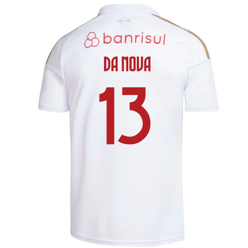Danxen Mujer Camiseta Érick Da Nova #13 Blanco Rojo 2ª Equipación 2026/27 La Camisa México