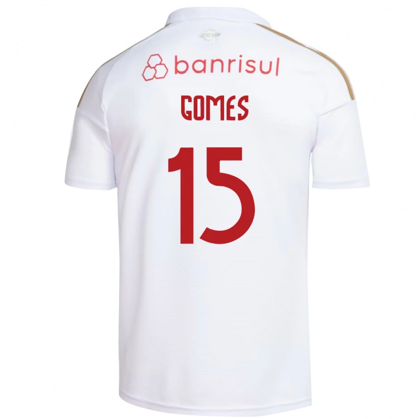 Danxen Mujer Camiseta Bruno Gomes #15 Blanco Rojo 2ª Equipación 2026/27 La Camisa México