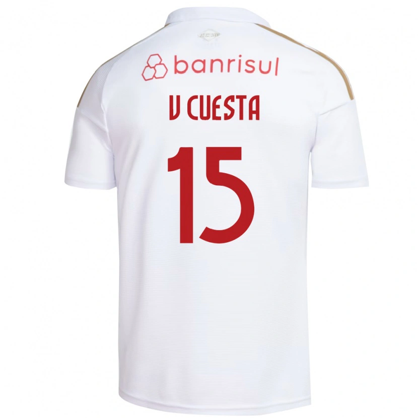 Danxen Mujer Camiseta Victor Cuesta #15 Blanco Rojo 2ª Equipación 2026/27 La Camisa México