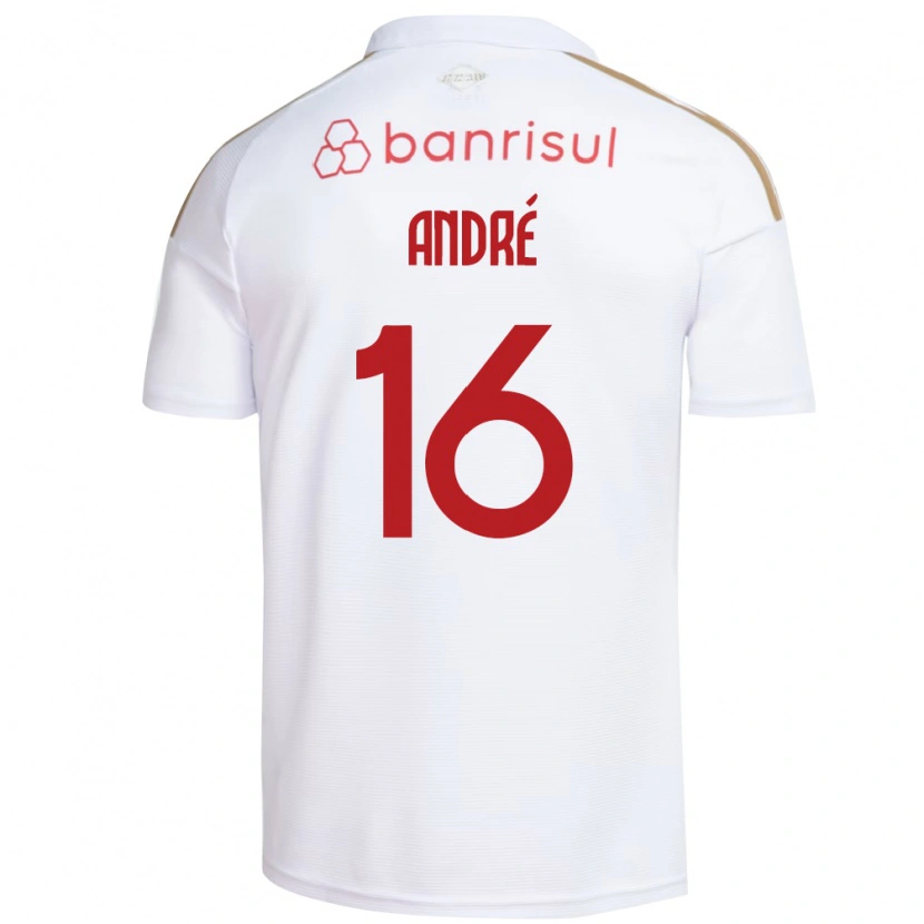 Danxen Mujer Camiseta André Sion Lemos Oliveira #16 Blanco Rojo 2ª Equipación 2026/27 La Camisa México