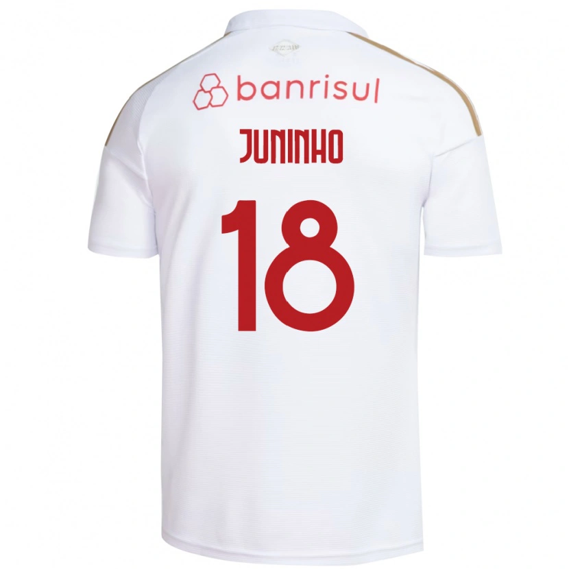 Danxen Mujer Camiseta Juninho #18 Blanco Rojo 2ª Equipación 2026/27 La Camisa México