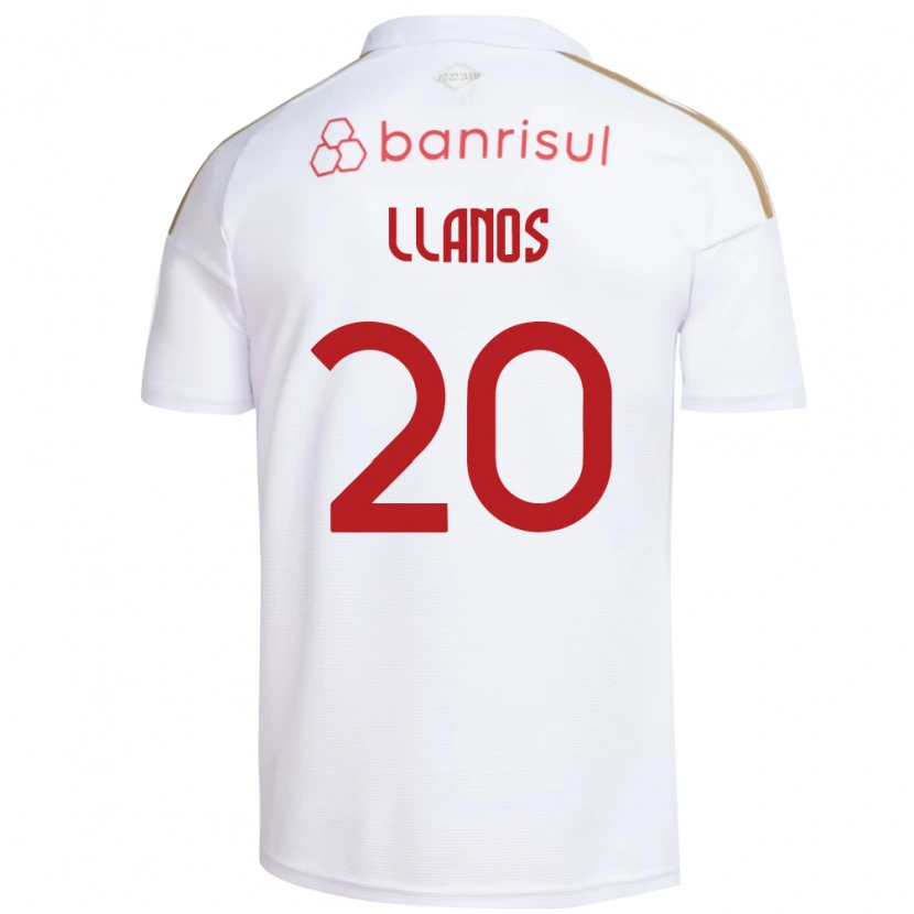 Danxen Mujer Camiseta Pati Llanos #20 Blanco Rojo 2ª Equipación 2026/27 La Camisa México