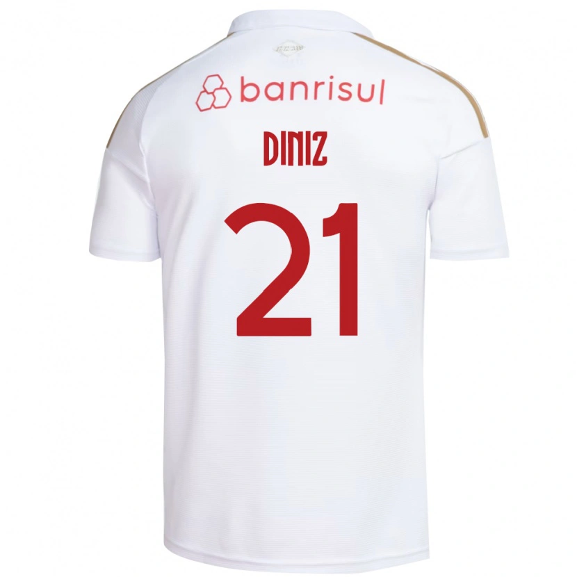 Danxen Mujer Camiseta Kauã Diniz #21 Blanco Rojo 2ª Equipación 2026/27 La Camisa México