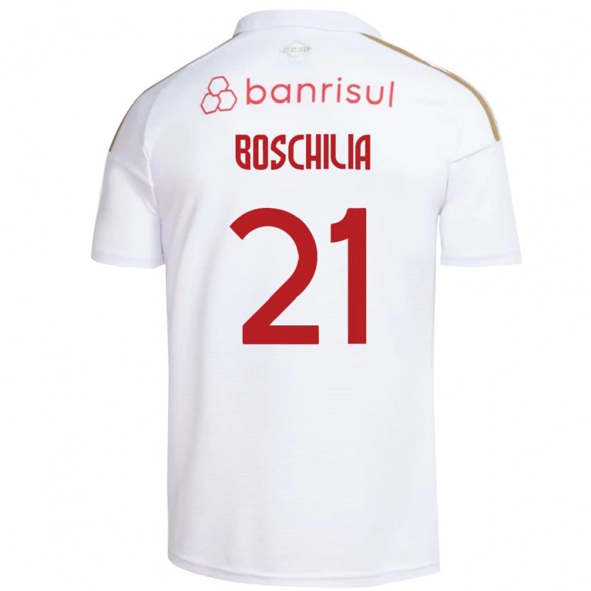 Danxen Mujer Camiseta Gabriel Boschilia #21 Blanco Rojo 2ª Equipación 2026/27 La Camisa México
