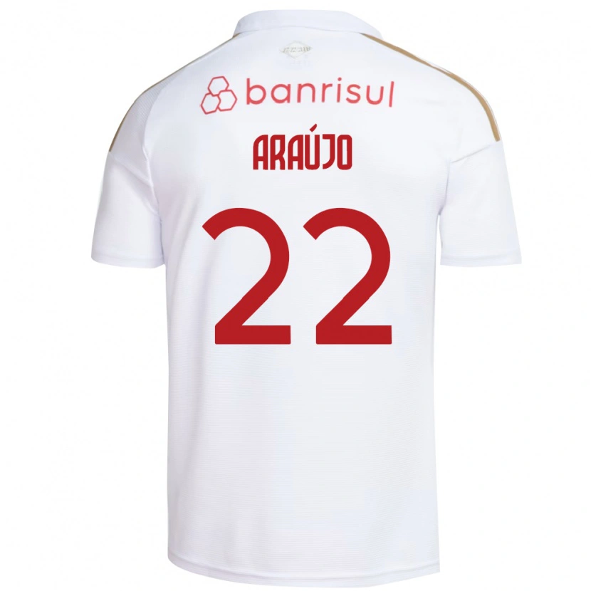 Danxen Mujer Camiseta Kelwin Araújo #22 Blanco Rojo 2ª Equipación 2026/27 La Camisa México