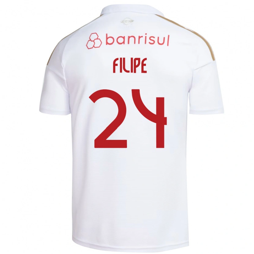 Danxen Mujer Camiseta Filipe Sírio #24 Blanco Rojo 2ª Equipación 2026/27 La Camisa México