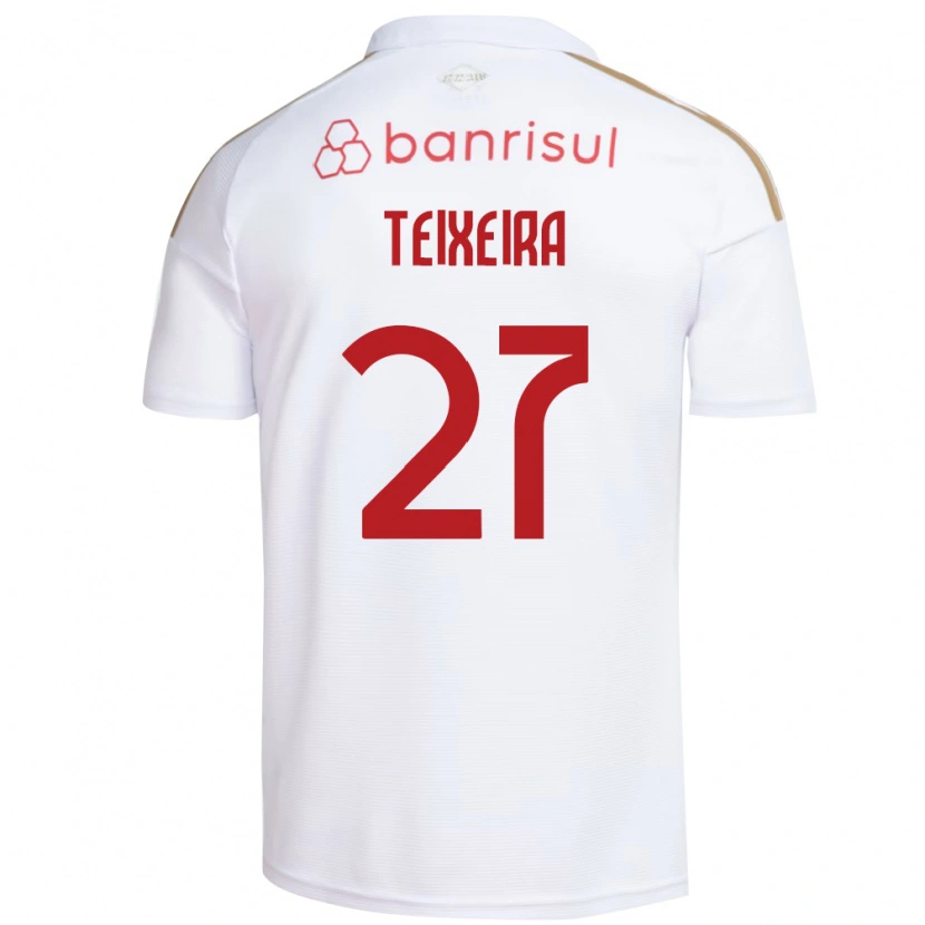 Danxen Mujer Camiseta Danny Teixeira #27 Blanco Rojo 2ª Equipación 2026/27 La Camisa México