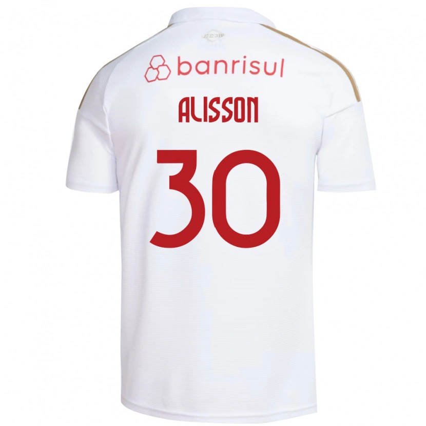 Danxen Mujer Camiseta Alisson Rodrigues De Melo #30 Blanco Rojo 2ª Equipación 2026/27 La Camisa México