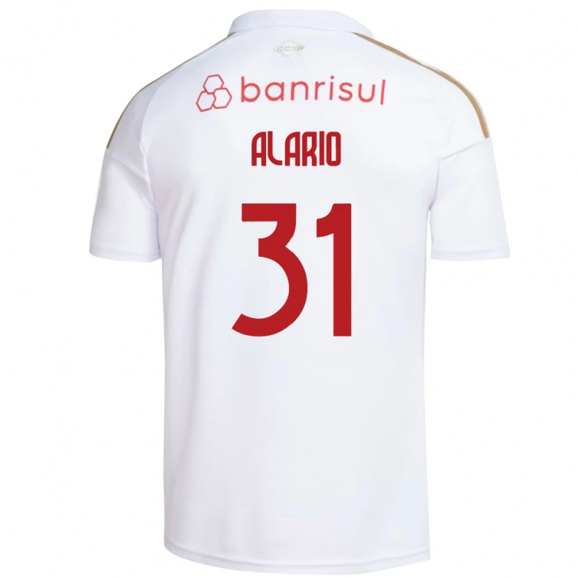 Danxen Mujer Camiseta Lucas Alario #31 Blanco Rojo 2ª Equipación 2026/27 La Camisa México