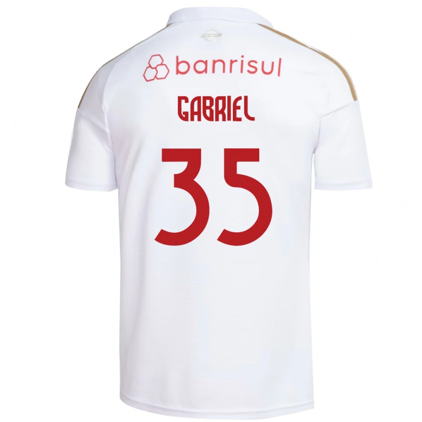 Danxen Mujer Camiseta Ze Gabriel #35 Blanco Rojo 2ª Equipación 2026/27 La Camisa México