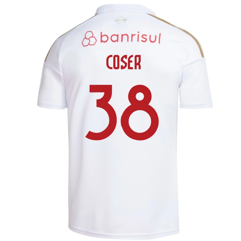 Danxen Mujer Camiseta Diego Coser #38 Blanco Rojo 2ª Equipación 2026/27 La Camisa México