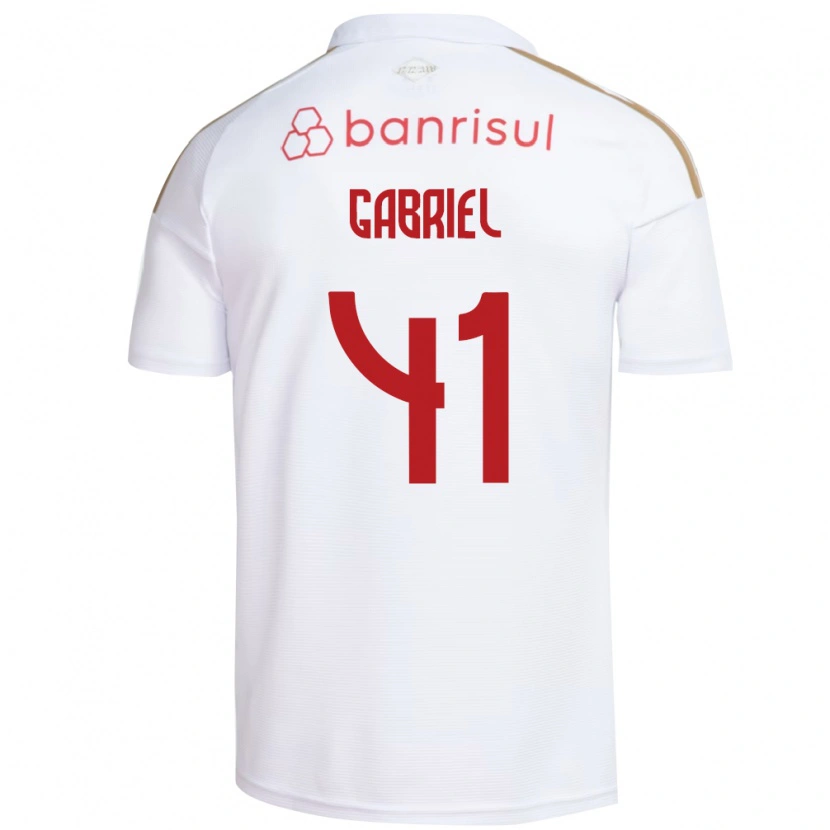 Danxen Mujer Camiseta Victor Gabriel #41 Blanco Rojo 2ª Equipación 2026/27 La Camisa México