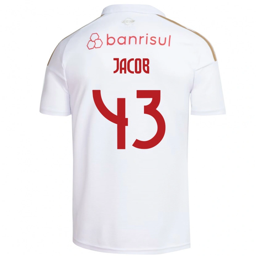 Danxen Mujer Camiseta Bernardo Jacob #43 Blanco Rojo 2ª Equipación 2026/27 La Camisa México