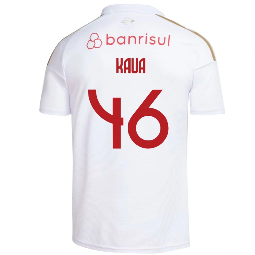 Danxen Mujer Camiseta Pedro Kauã #46 Blanco Rojo 2ª Equipación 2026/27 La Camisa México
