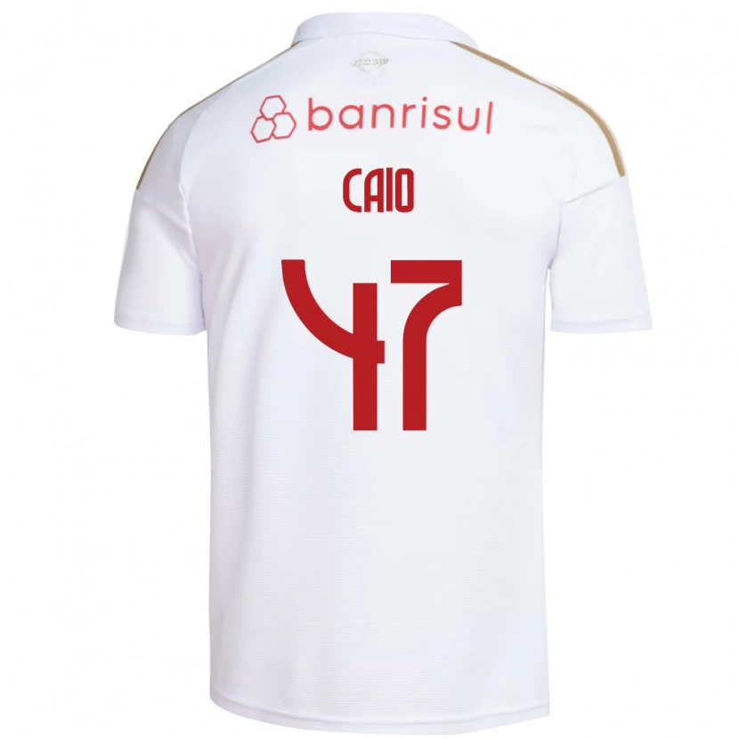 Danxen Mujer Camiseta Caio Vidal #47 Blanco Rojo 2ª Equipación 2026/27 La Camisa México