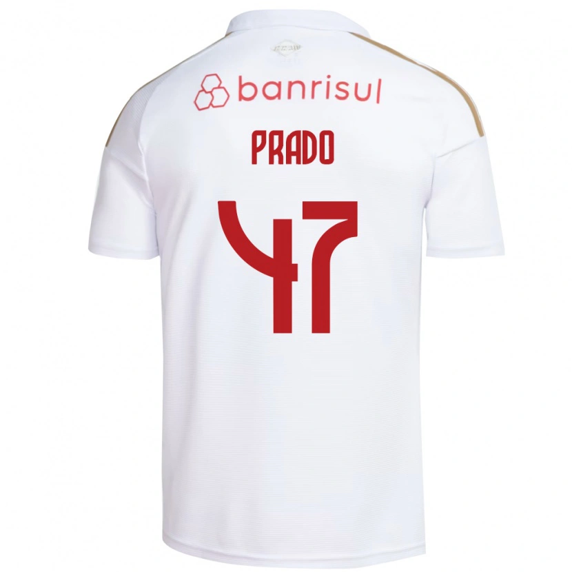 Danxen Mujer Camiseta Gustavo Prado #47 Blanco Rojo 2ª Equipación 2026/27 La Camisa México