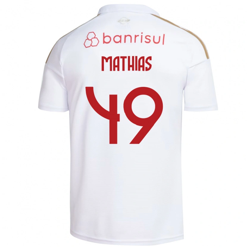 Danxen Mujer Camiseta Ricardo Mathias #49 Blanco Rojo 2ª Equipación 2026/27 La Camisa México
