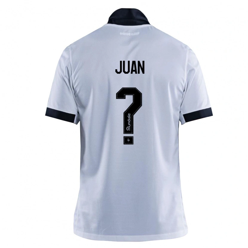 Danxen Mujer Camiseta Thiago Juan #0 Blanco Negro 2ª Equipación 2026/27 La Camisa México