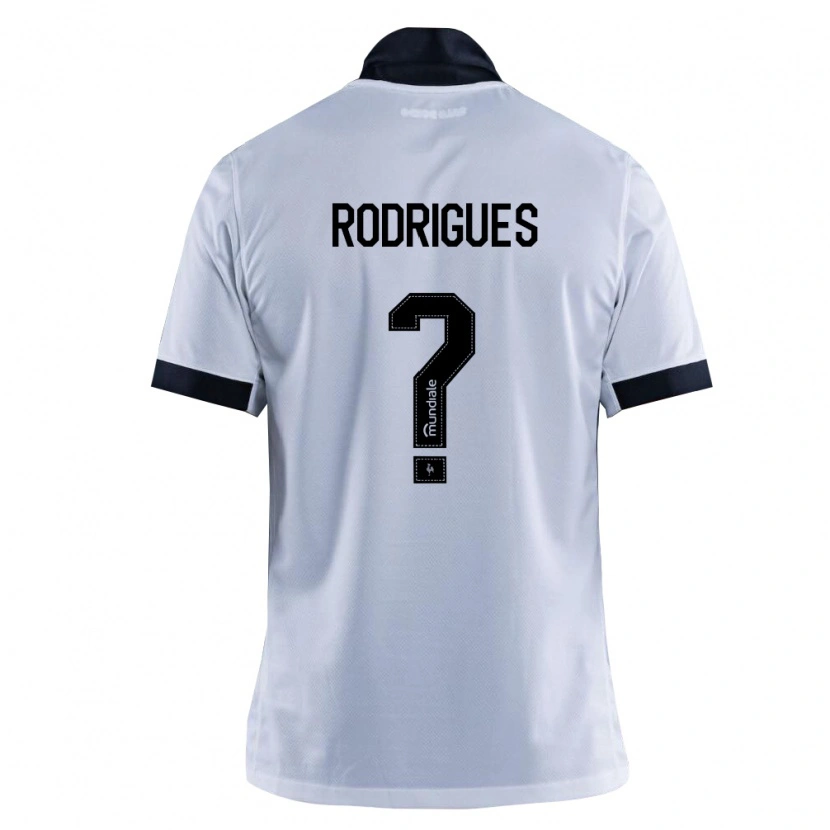 Danxen Mujer Camiseta Vinicius Rodrigues #0 Blanco Negro 2ª Equipación 2026/27 La Camisa México