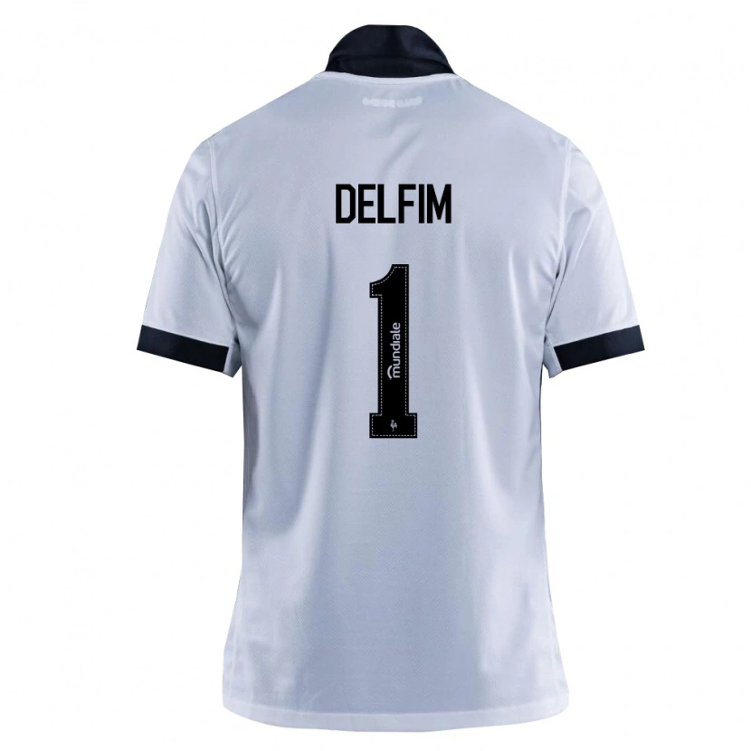 Danxen Mujer Camiseta Gabriel Delfim #1 Blanco Negro 2ª Equipación 2026/27 La Camisa México