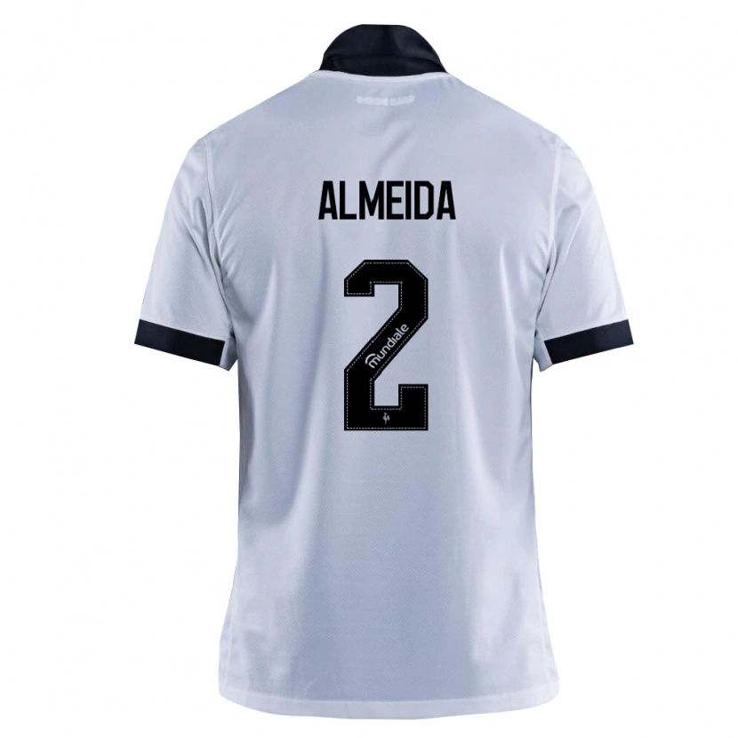 Danxen Mujer Camiseta Samuel Almeida #2 Blanco Negro 2ª Equipación 2026/27 La Camisa México