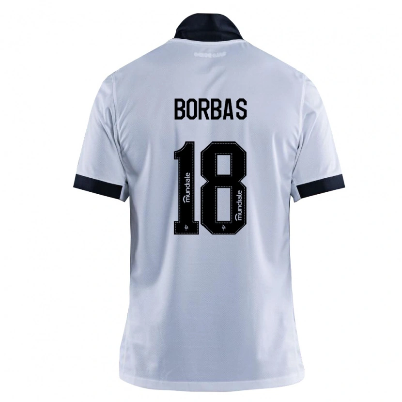 Danxen Mujer Camiseta Thiago Borbas #18 Blanco Negro 2ª Equipación 2026/27 La Camisa México