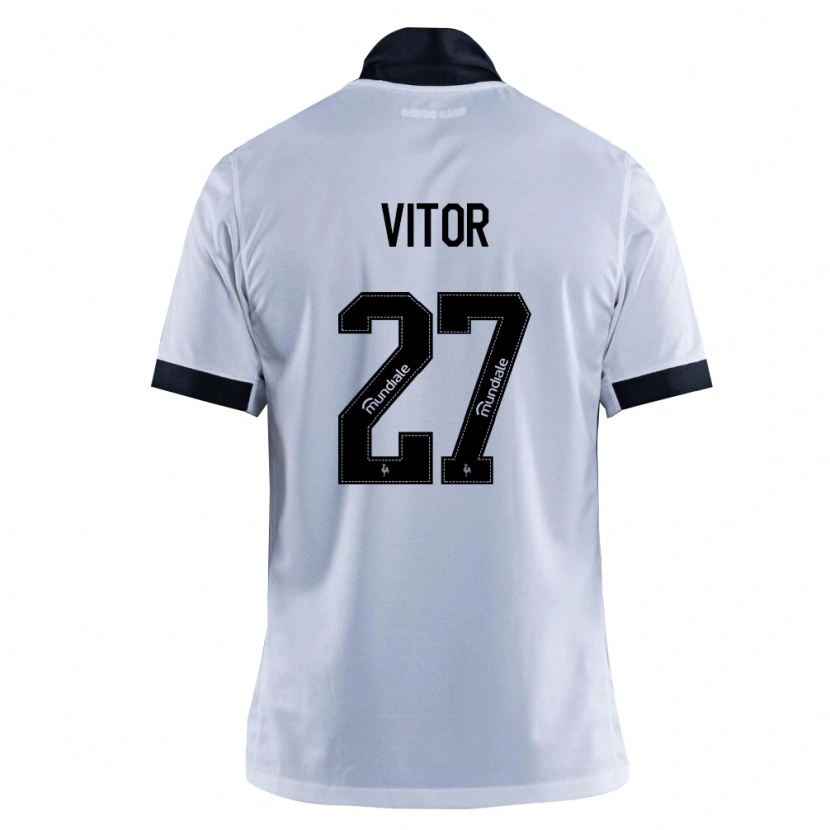 Danxen Mujer Camiseta Paulo Vitor #27 Blanco Negro 2ª Equipación 2026/27 La Camisa México