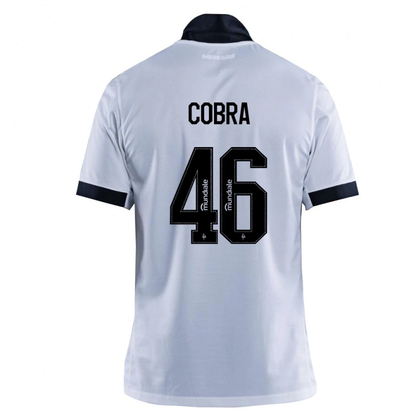 Danxen Mujer Camiseta Pedro Cobra #46 Blanco Negro 2ª Equipación 2026/27 La Camisa México