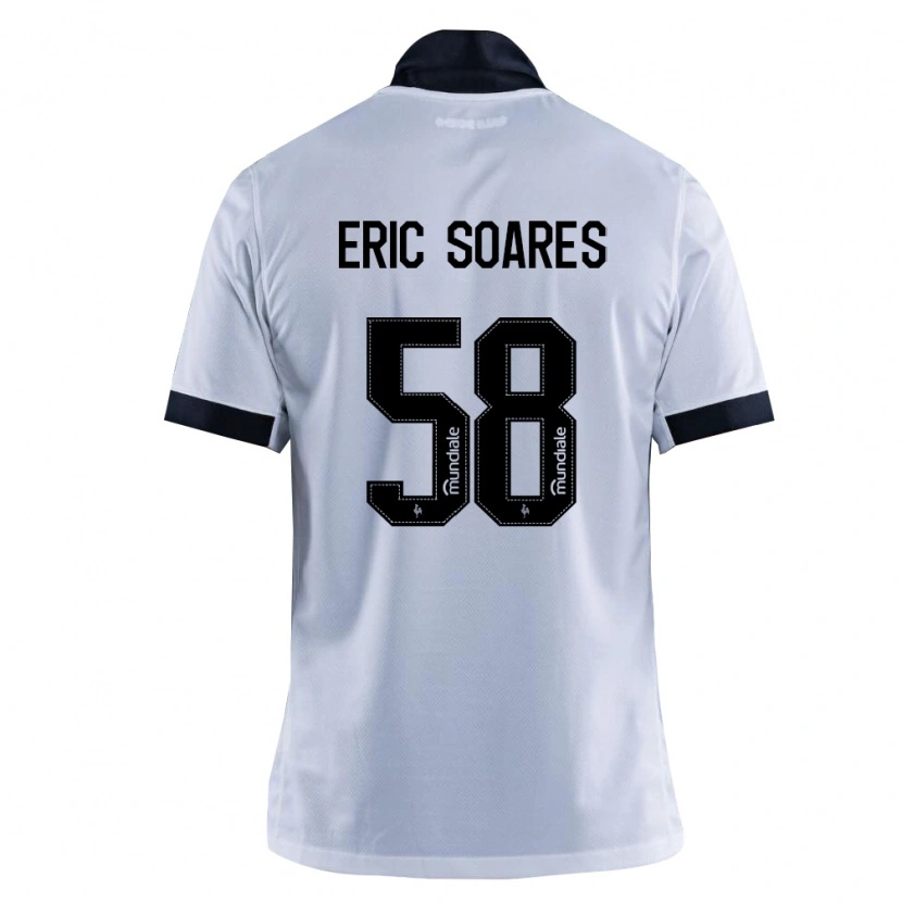 Danxen Mujer Camiseta Eric Soares #58 Blanco Negro 2ª Equipación 2026/27 La Camisa México