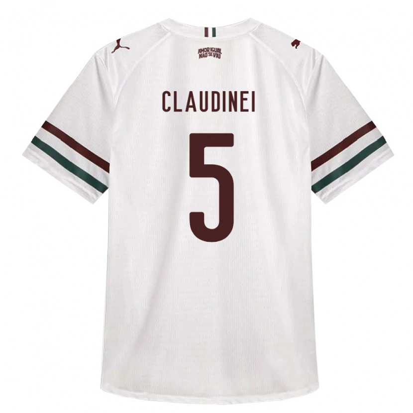Danxen Mujer Camiseta Claudinei Junio De Souza #5 Blanco Verde Borgoña 2ª Equipación 2026/27 La Camisa México