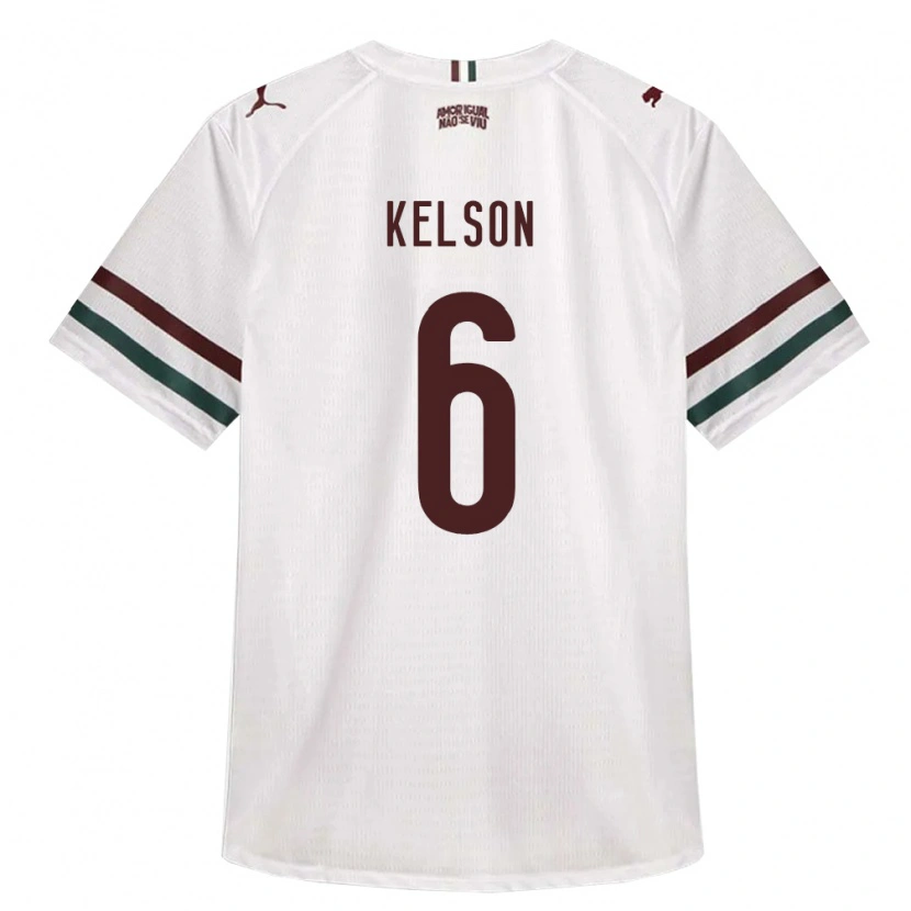Danxen Mujer Camiseta Francisco Kelson Silva De Sousa #6 Blanco Verde Borgoña 2ª Equipación 2026/27 La Camisa México