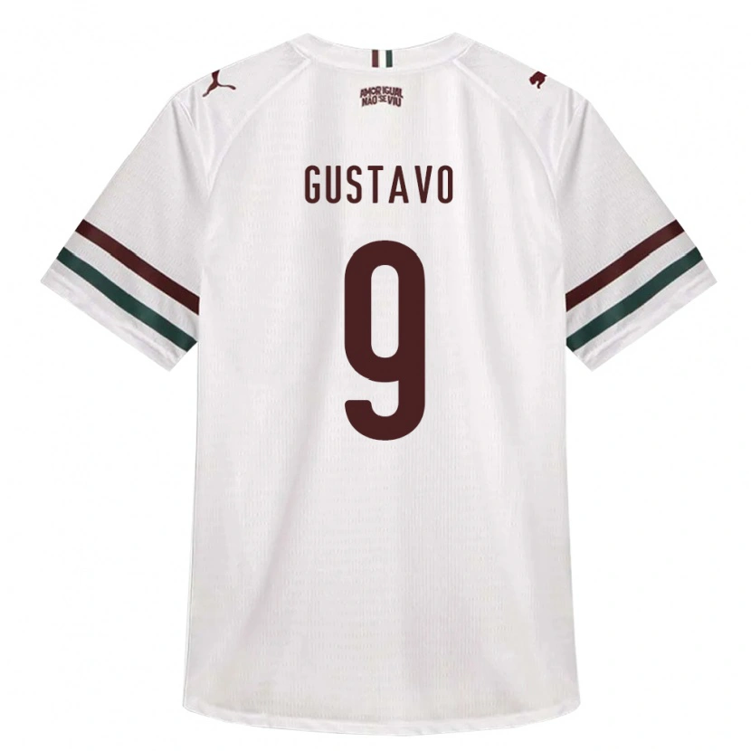 Danxen Mujer Camiseta Gustavo Teodoro Santos Da Silva #9 Blanco Verde Borgoña 2ª Equipación 2026/27 La Camisa México