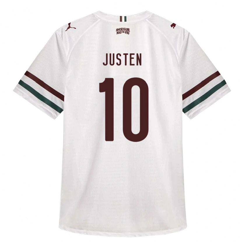 Danxen Mujer Camiseta Gabriel Justen #10 Blanco Verde Borgoña 2ª Equipación 2026/27 La Camisa México