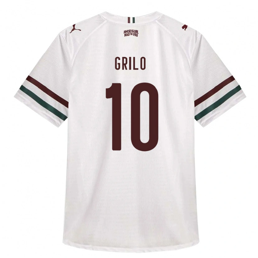 Danxen Mujer Camiseta João Grilo #10 Blanco Verde Borgoña 2ª Equipación 2026/27 La Camisa México