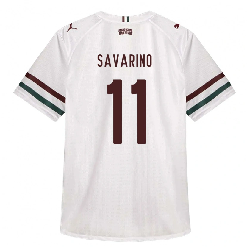 Danxen Mujer Camiseta Jefferson Savarino #11 Blanco Verde Borgoña 2ª Equipación 2026/27 La Camisa México