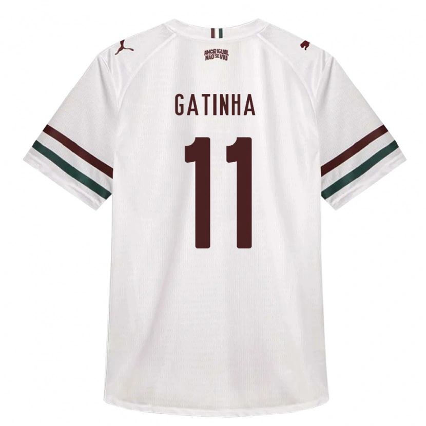 Danxen Mujer Camiseta Zé Gatinha #11 Blanco Verde Borgoña 2ª Equipación 2026/27 La Camisa México