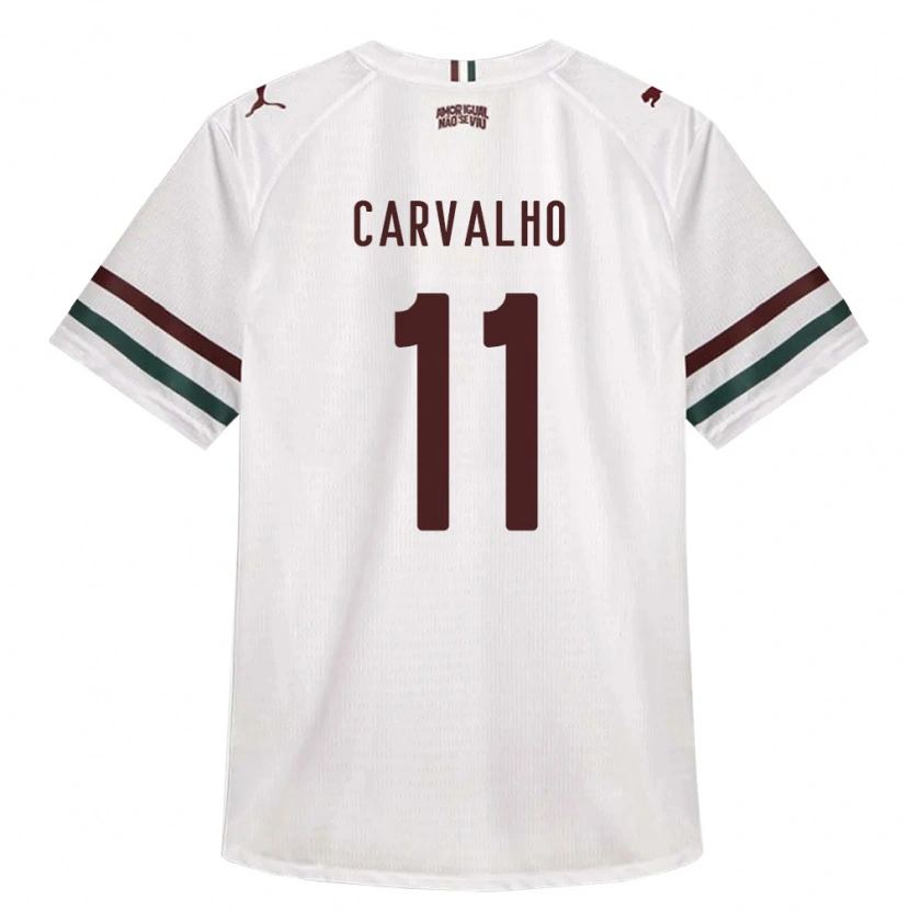 Danxen Mujer Camiseta Léo Carvalho #11 Blanco Verde Borgoña 2ª Equipación 2026/27 La Camisa México