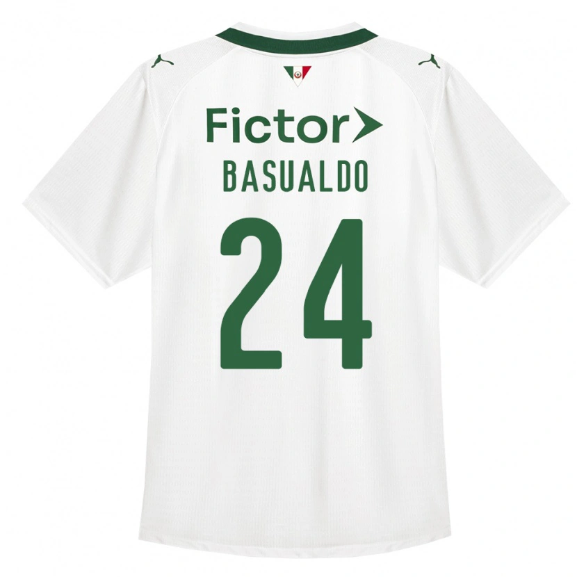 Danxen Mujer Camiseta Luis Basualdo #24 Verde Blanco 2ª Equipación 2026/27 La Camisa México