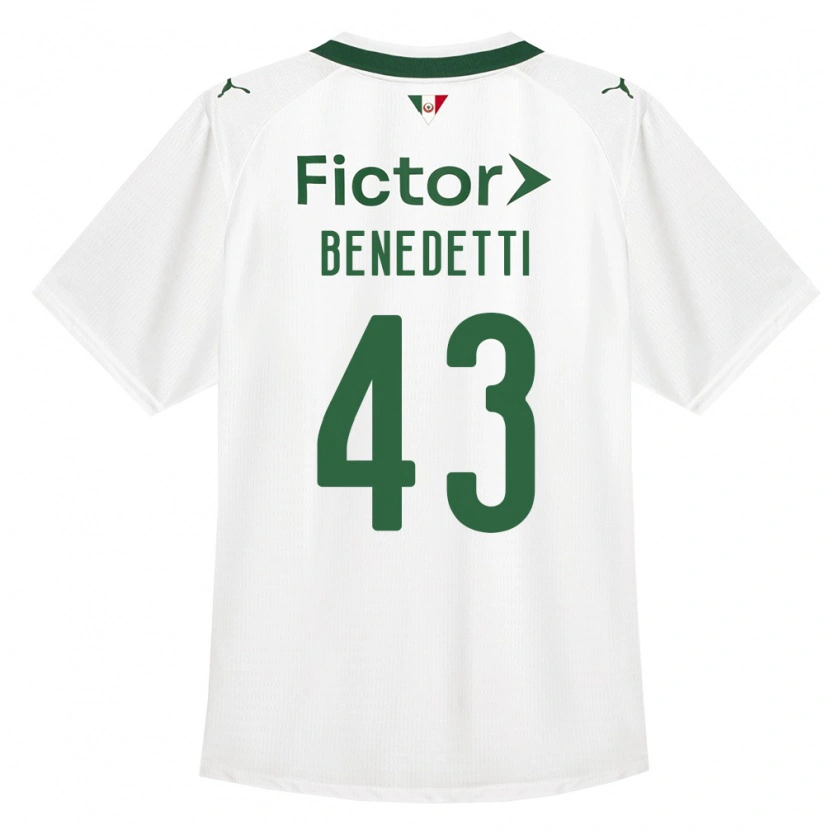 Danxen Mujer Camiseta Luis Benedetti #43 Verde Blanco 2ª Equipación 2026/27 La Camisa México