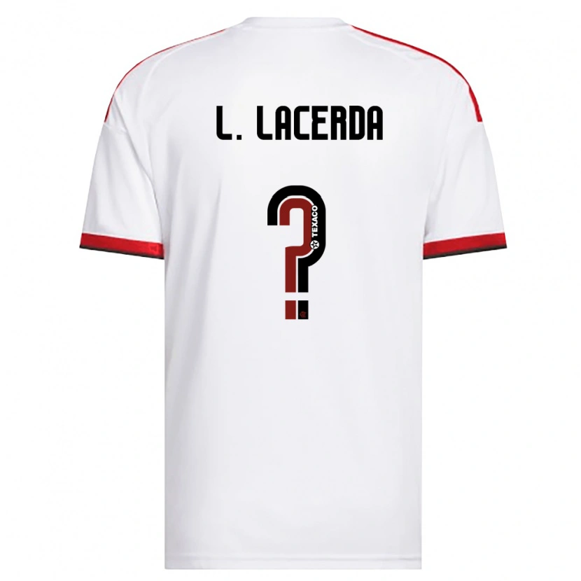 Danxen Mujer Camiseta Iago Lacerda #0 Blanco Rojo Negro 2ª Equipación 2026/27 La Camisa México