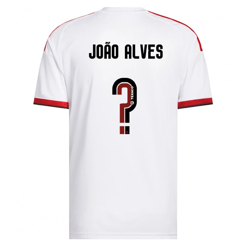 Danxen Mujer Camiseta João Alves #0 Blanco Rojo Negro 2ª Equipación 2026/27 La Camisa México